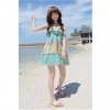 Amanda49 Laconic Floral Patterns High Elastic Waist Slip Dress