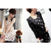 Amanda49 Cute Heart Dot Sleeveless Chiffon Short Dress