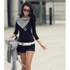 Amanda49 Fashionable and Special Fichu Collar Design Long Sleeve T-Shirt