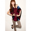 Amanda49 British Flag Design Black Cotton Short Sleeve Blouse--Women's Blouses