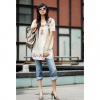 Amanda49 Ethnic Style Cotton+Embroidery White Short Sleeves Blouse--Women's Blouses
