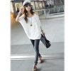 Amanda49 Special Shoulder Design Batwing Sleeves Gathered Design Loose Blouse