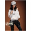Amanda49 Fashionable Soft White Knitting Cotton Long Sleeve Blouse for Women