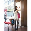 Amanda49 Hot Sale Knitting Long Sleeves Blouse and Chiffon Hem Hammock For Female