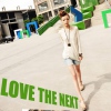 Amanda49 Super Slim Round Neckline Beige Long Sleeves Cotton T-Shirt For Women