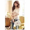 Amanda49 Elegant Chiffon Apricot Spring / Summer Blouse--Women's Blouses