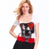 Amanda49 Fashion Female Joker T-shirt with Printing Characters