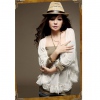 Amanda49 Fashion Cape-style Butterfly Sleeve White Shirt For Grils / Women