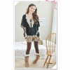 Amanda49 Exquisite and Elegant Openwork Lace Collar Tassel Sleeves Cotton Cloak For Women