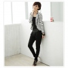 Amanda49 New Navy Style Turndown Collar and Stripe Short Coat For Female