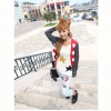 Amanda49 Slim American Flag Style V-Neck Long Sleeves Coat For Women