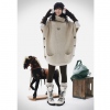 Amanda49 Special Side Hem Bat-Wing Quarter Sleeves Woolen Yarn Coat For Women