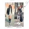 Amanda49 Korea Fashion Double-Zipper Design Long Sleeve Coat