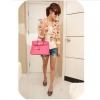 Amanda49 Sweety Flowers Patterns Long Sleeves Chiffon Coat For Women