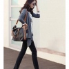 Amanda49 Slim and Elegant Rivets Embellished Long Sleeves Cotton Fabric Coat For Women
