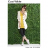 Amanda49 Fashion Loose and Comfortable White Cotton Long Sleeves Coat--women's Coats