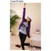 Amanda49 Specially Cuff Lace Design Purple Long Sleeves Coat--Women's Coats