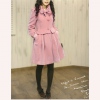 Amanda49 Specially Designed M Size Pink South Korea Tencel Long Coat--Women's Coats
