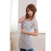 Amanda49 Stylish Autumn New Arrival Bow-Tie Design Lace + DenimShort Sleeve Coat