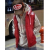Amanda49 Leisure Mix Match Dismountable Sleeveless Hood Waistcoat For Women