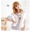Amanda49 Elegant and Classic V-Neck Series Stripes Bat-Wing Quarter Sleeves Coat For Wom