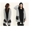 Amanda49 Stylish V-Neck Single-Breasted Double Leather Pockets Long Sleeves Coat For Women