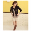 Amanda49 Lovely Style Laconic and Mix-Matched Bowknot Brooch Decorated Coat For Female