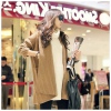 Amanda49 Leisure and Concise V-Neck Stereo Vertical Stripes Long Sleeves Coat For Women