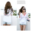 Amanda49 Elegant and Charming Funny Cartoon Bird Patterns Long Sleeves Cotton Blended Hood Coat For Women