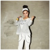 Amanda49 Fashionable Back Cross Style Zipper Ligh Grey Long Sleeves Coat For Women