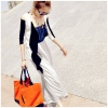 Amanda49 Attractive and Fashionable Mix Match Off-Shoulder Frills Net Yarn Coat For Women
