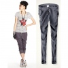 Amanda49 Casual and Slim Cotton Material Blended Three Quarter Harem Pants For Women