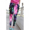 Amanda49 Cool and Refreshing Style Colorful Ink-Panting Harem Pants