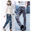 Amanda49 Fashionable Floral Print Tie-Dye Harem Jeans