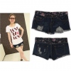 Amanda49 Sexy Floral Print Ripped Hot-Jeans