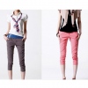 Amanda49 Leisurely and Comfortable Low Waist Cropped Trousers