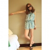 Amanda49 Sexy and Exquisite Special Frills Neckline Elastic Waist Jumpsuits With Belt For Women