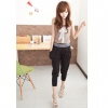 Amanda49 Stylish Paillette Embellish Waist Relaxed Fit Harem Pants