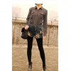 Amanda49 Fashionable High Waist Fitness Ripped Jeans
