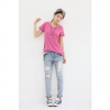 Amanda49 Cool Irregular Hole Design Mix-Matched Jeans