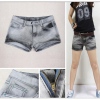 Amanda49 Simple Design Lace Embellished Pocket Short Jeans