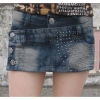 Amanda49 Spring New Arrival Rivets Embellished Ripped Culottes