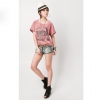 Amanda49 New Arrival Classic Ripped Hem Water Wash Hot Jeans