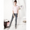 Amanda49 New Arrival Korea Style Tie-Dye Snow Pencil Jeans