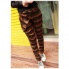 Amanda49 Mix Match Popular Stripes Lace-Up Long Pants For Women