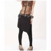 Amanda49 Fashionable Irregularity Hem Skirt Style Modal Cotton Long Pants With Belt For Women