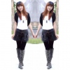 Amanda49 New Arrival Corean Fashion and Casual Style High Waisted Short Pattern Pants For Female
