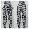 Amanda49 Leisure and Stylish Transverse Stripe Patterns Cotton Feet Harem Pants For Women