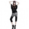 Amanda49 Hiphop Fashion Style Laconic and Mix-Matched Letter Pattern Decorated Heram Pants