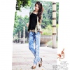 Amanda49 New Arrival Hot Sale Corean Wear Style Street Feel Snowflake Pants